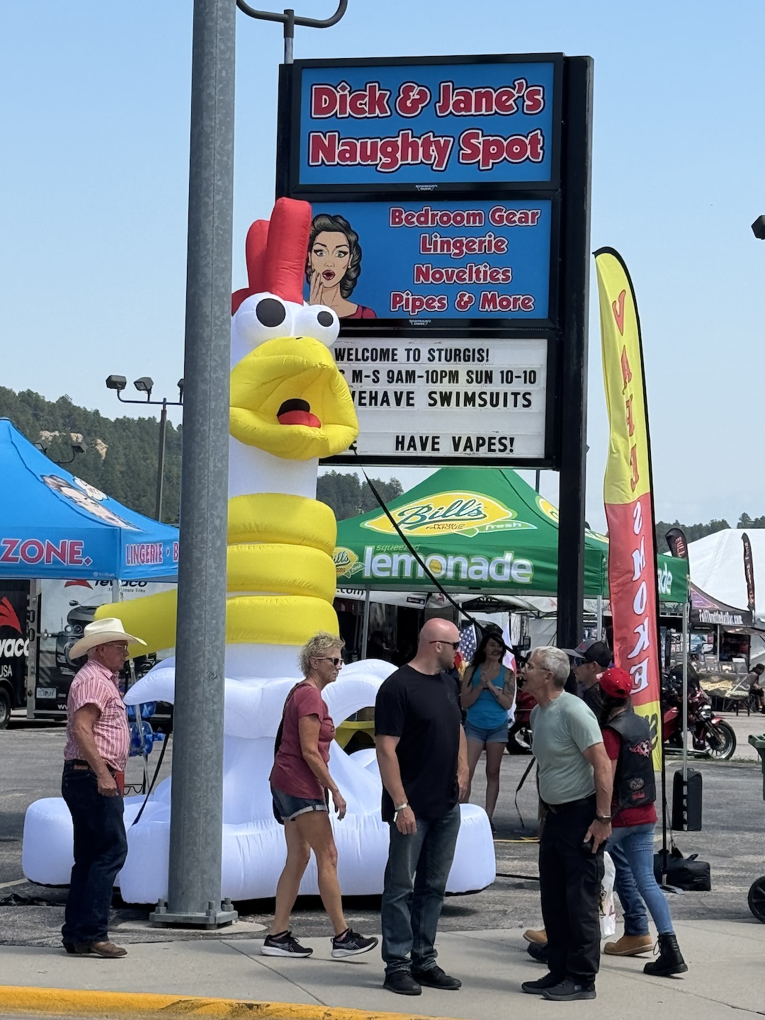 Outside Dick & Jane’s during the Sturgis Rally